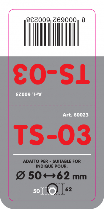 Ornament toba esapament TS-03, din otel inoxidabil lustruit, sunet sport, racordare Ø50-62mm [7]