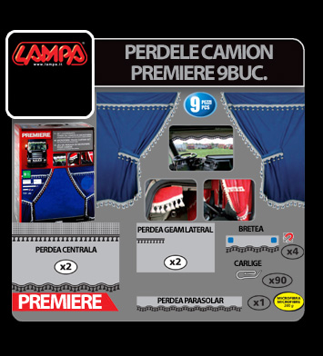 Perdele camion Premiere 9buc - Gri [4]