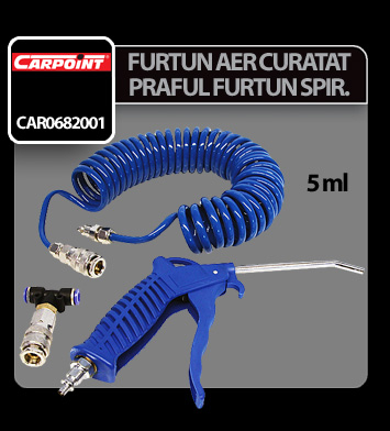Pistol aer curatat praful cu furtun spiralat 5m Carpoint [4]