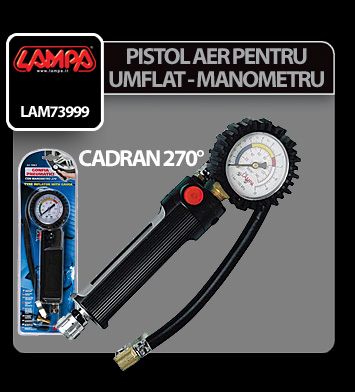 Pistol aer pentru umflat cu manometru 270° profesional [9]