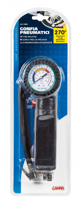 Pistol aer pentru umflat cu manometru 270° profesional [2]