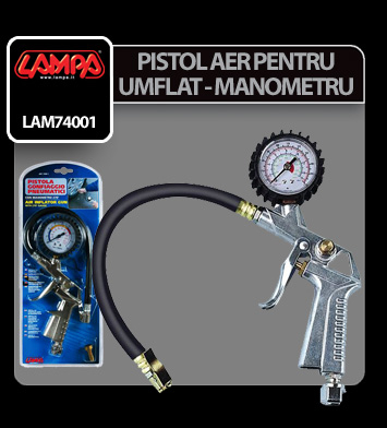 Pistol aer pentru umflat cu manometru profesional [6]