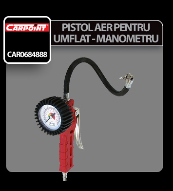 Pistol aer pentru umflat cu manometru profesional Carpoint [2]