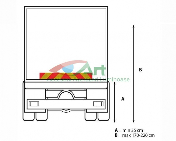 Placa reflectorizanta lunga (cap tractor) in dungi Reflex [8]