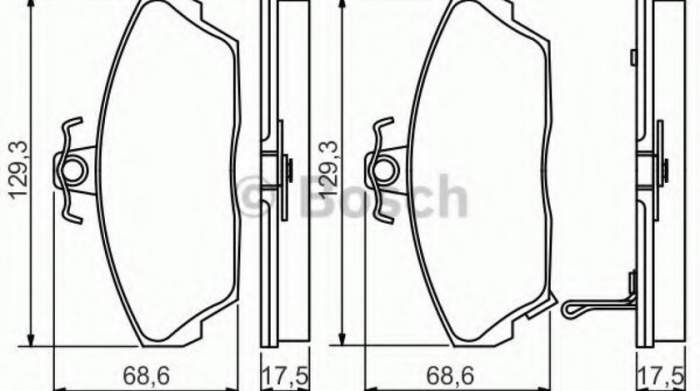 Placute frana fata BOSCH 0 986 495 233 - Honda Civic, Rover 45 [3]