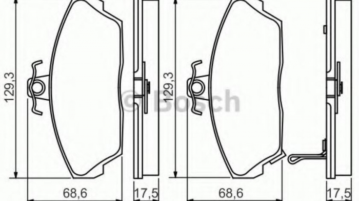Placute frana fata BOSCH 0 986 495 233 - Honda Civic, Rover 45 [2]