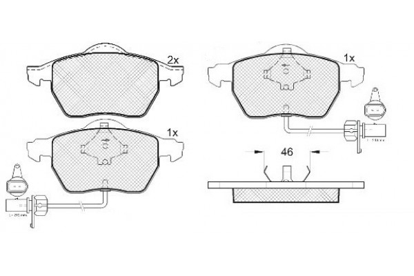 Placute frana fata TRW - Audi A4/A6, Seat Exeo, Skoda Superb, VW Passat [3]
