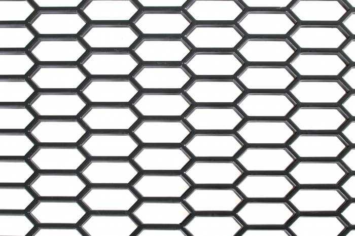 Plasa grila spoiler plastic Negru - Hexagon mare 15x35mm - 120x40cm [6]