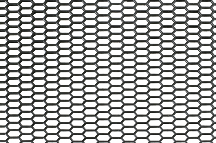 Plasa grila spoiler plastic Negru - Hexagon mic 8x18mm - 120x40cm [5]