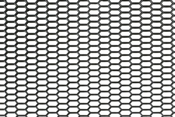 Plasa grila spoiler plastic Negru - Hexagon mic 8x18mm - 120x40cm [9]