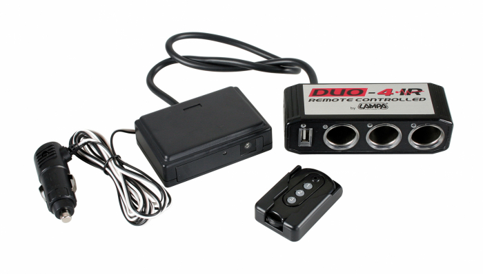 Priza tripla bricheta cu USB si telecomanda Duo-4 IR 24V [7]