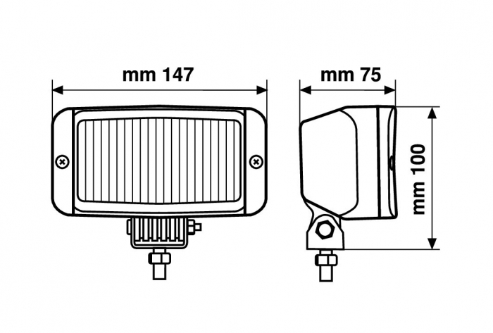 Proiector auto Prox alb 12V 1buc - Profunzime [6]