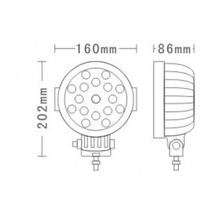 Proiector cu LED din metal rotund 17x3W - 12/24V Kamar [6]