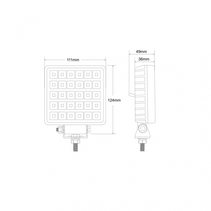 Proiector din metal patrat 30LED 12/24V Kamar [6]