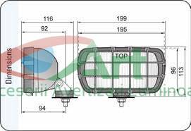 Proiector rotund din metal universal cu lentila striata [3]