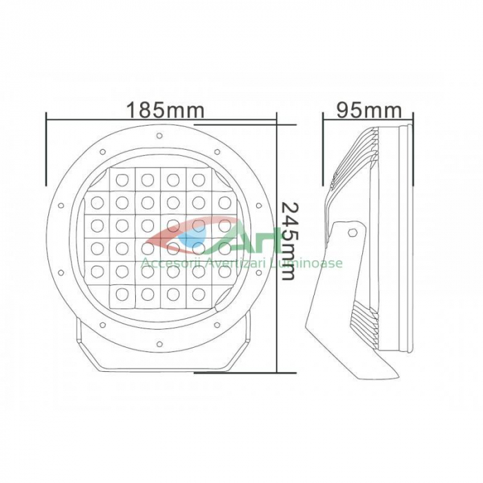 Proiector faza lunga cu Angel Neon RING 12v/24v [5]