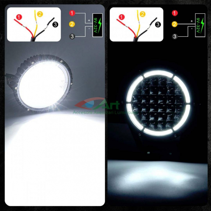 Proiector faza lunga cu Angel Neon RING 12v/24v [8]