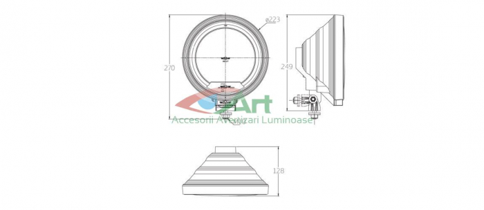 Proiector halogen faza lunga FI 23cm SIM 302.27 [9]