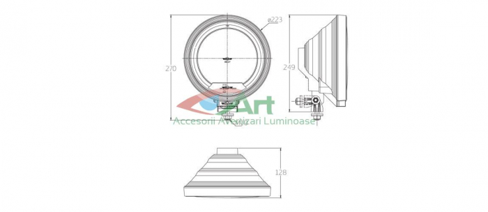 Proiector halogen faza lunga FI 23cm SIM 302.27 [12]