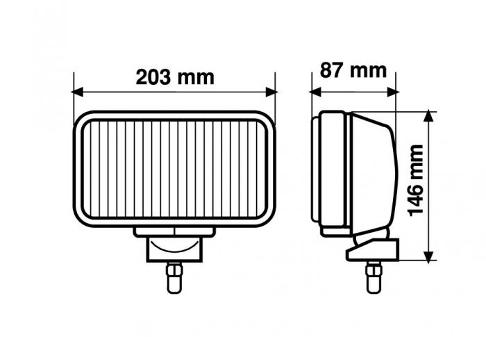 Proiector inox Maxtel dreptunghiular 1buc - Profunzime [13]
