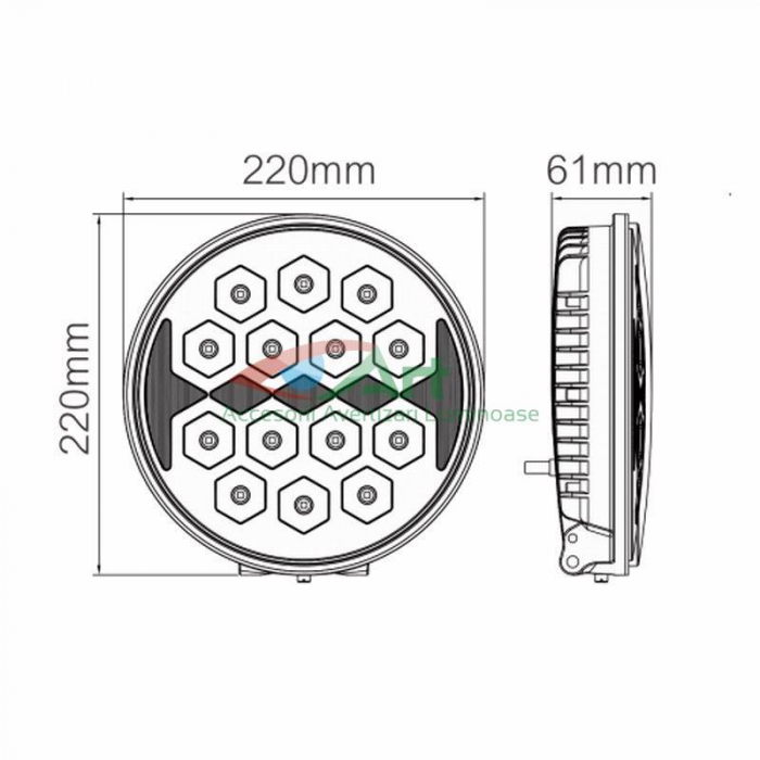 Proiector rotund fi220 faza lunga cu pozitie led Batman [4]