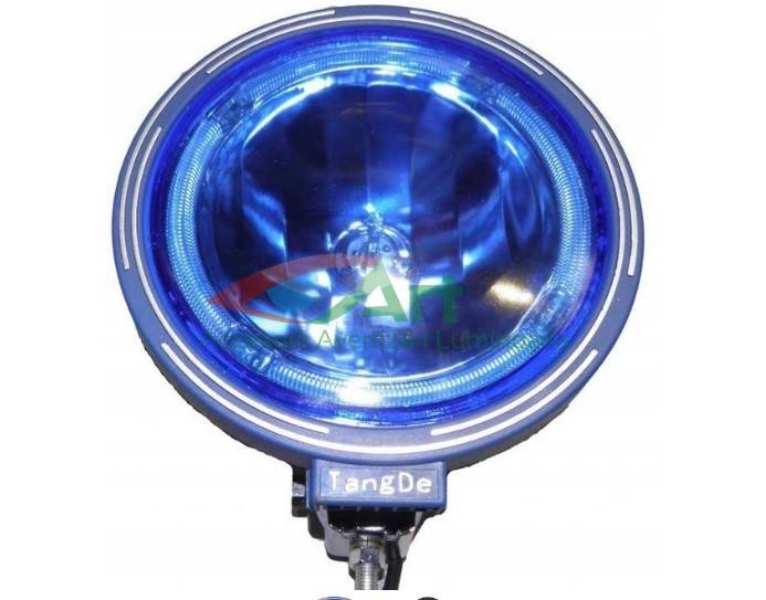 Proiector rotund si pozitie cu \"angel eyes\" 24v FI22 albastru [2]