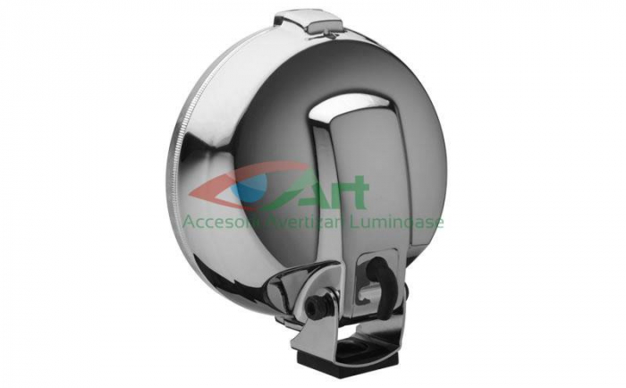 Proiector rotund TIR halogen cromat sticla albastra si grilaj [6]