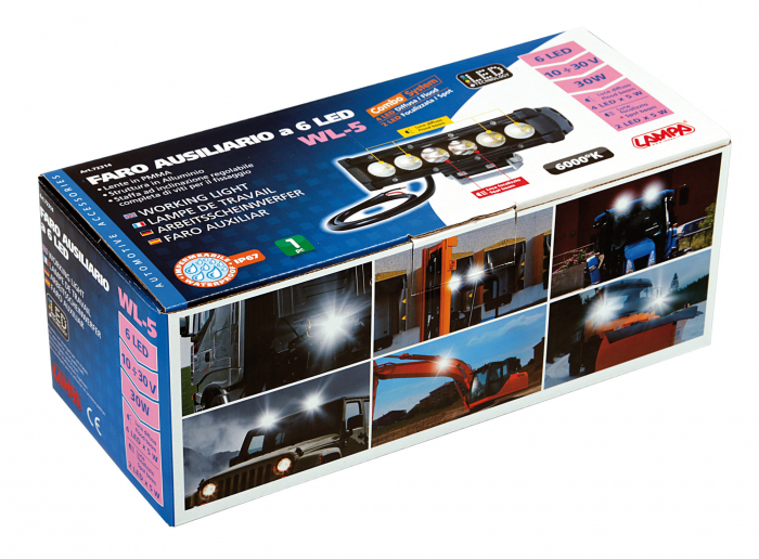 Proiector WL-5 din metal 6LED - 10/30V - Alb [10]