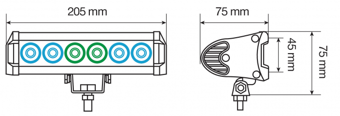 Proiector WL-5 din metal 6LED - 10/30V - Alb [3]