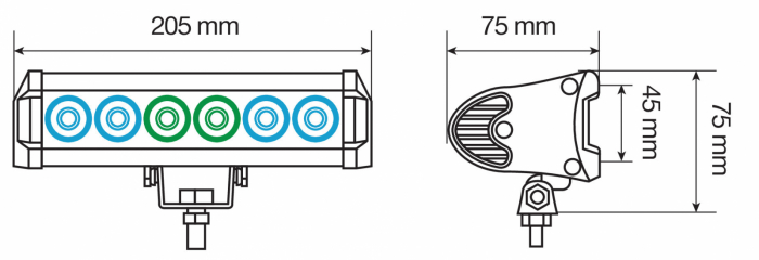 Proiector WL-5 din metal 6LED - 10/30V - Alb [13]