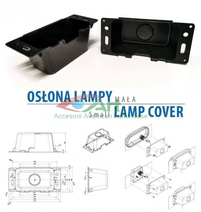 Protectie spate lampa mica Small OSLONA Fristom [3]