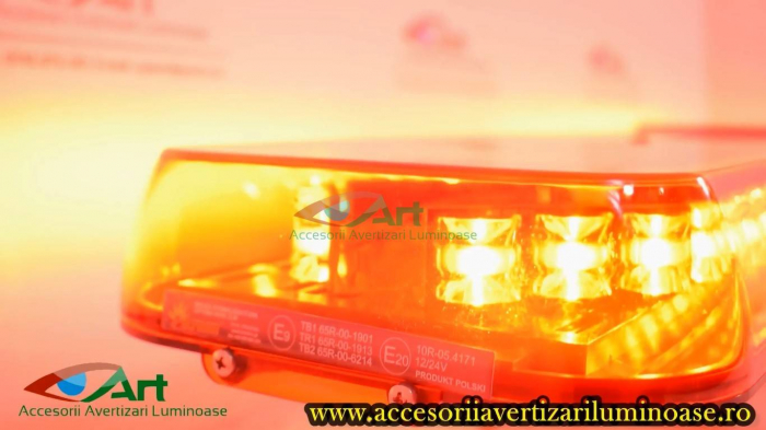 Rampa avertizare LED OPTIMA60 3LM 16ML rosie 170 cm KiT sirena difuzor [3]