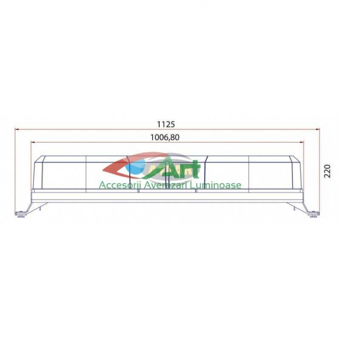 Rampa girofar cu bec halogen- 12V [4]