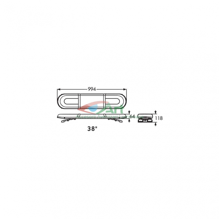 Rampa Girofar LED Instructor Slim 100 cm [16]