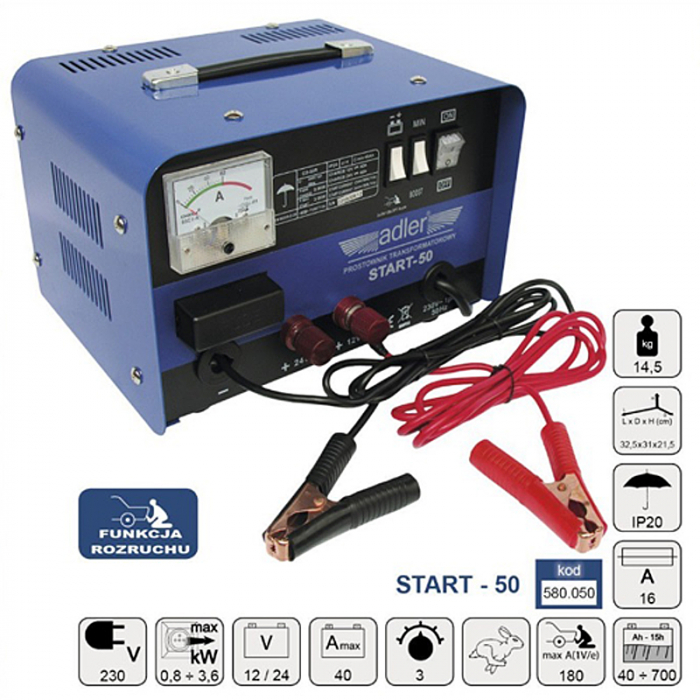 Redresor incarcare acumulator 40A 12/24V Adler Kamar [4]