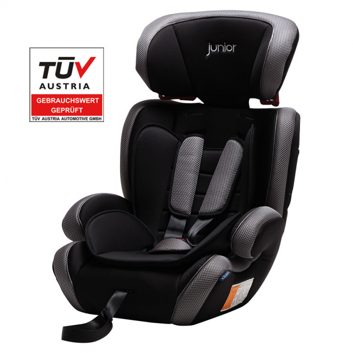 Scaun auto copil 2 in 1 Comfort 604 ECE R44/04, 9-36 kg - Negru/Gri [2]