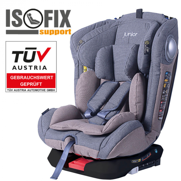 Scaun auto copil 2 In 1 King 411 Isofix ECE R44/04, 0-36 kg - Gri/Roz [10]