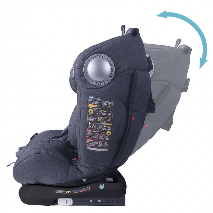 Scaun auto copil 2 In 1 King 411 Isofix ECE R44/04, 0-36 kg - Gri/Roz [11]