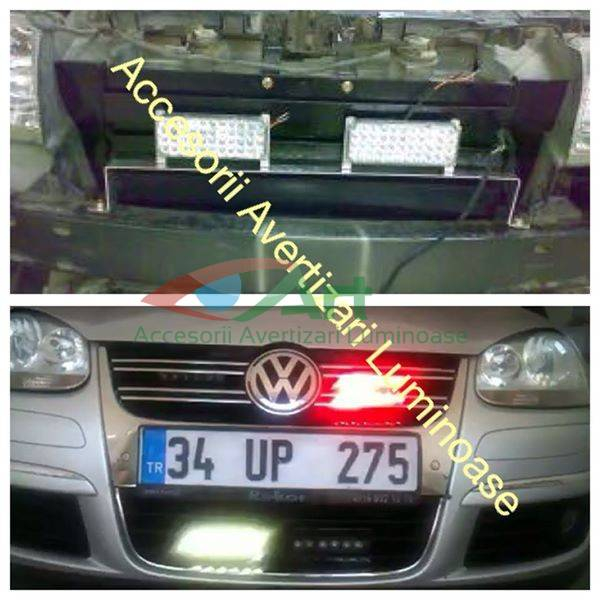 Set 2 buc Lampa stroboscopica 44 LED ROSU-ALBASTRU [6]
