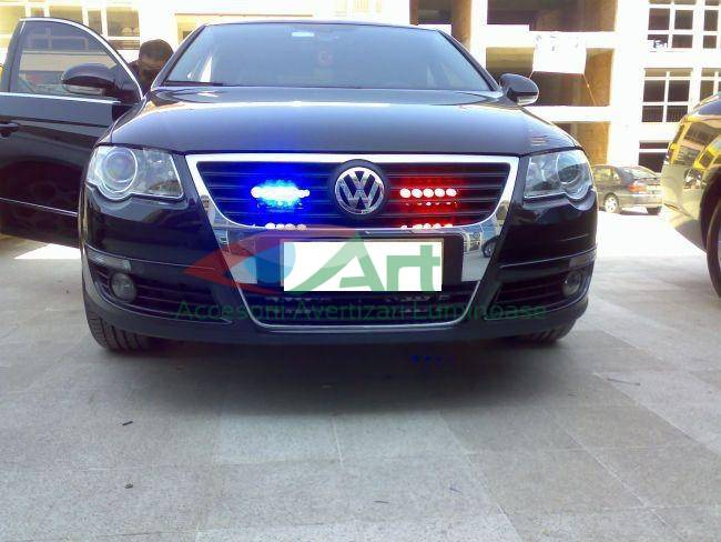 Set 2 buc Lampa stroboscopica 44 LED ROSU-ALBASTRU [13]