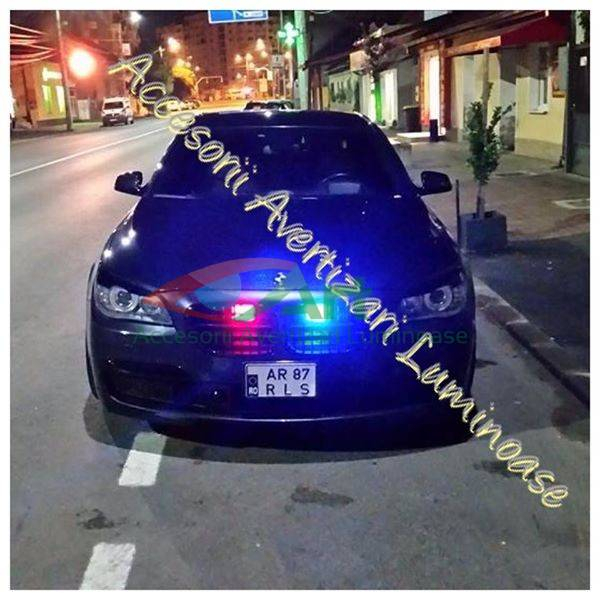 Set 2 buc Lampa stroboscopica 44 LED ROSU-ALBASTRU [21]