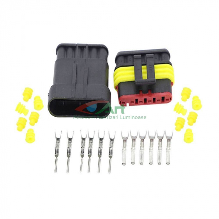 Set 2 Mufe conector cu 6 pini AMP [10]