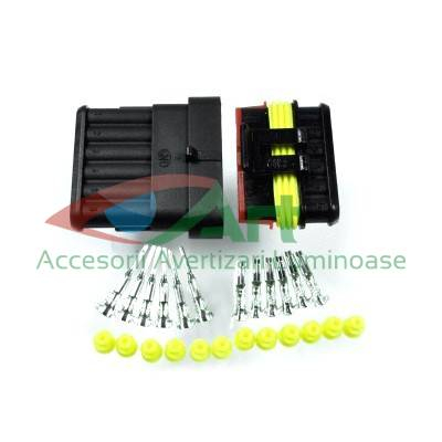 Set 2 Mufe conector cu 6 pini AMP [8]