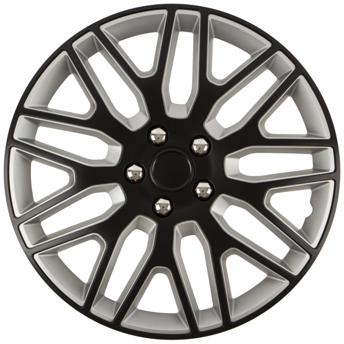 Set capace roti auto Cridem Dakar NC 4buc - Negru/Argintiu - 16'' [4]