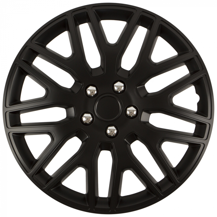 Set capace roti auto Cridem Dakar NC 4buc - Negru/Crom - 16'' [7]