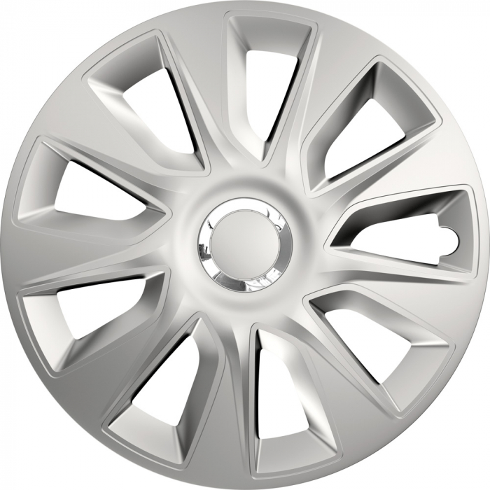 Set capace roti auto Cridem Stratos RC 4buc - Argintiu/Crom - 16'' [4]