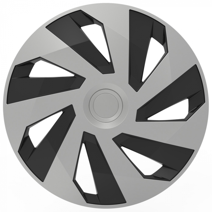 Set capace roti auto Cridem Vector 4buc - Argintiu/Negru - 16'' [4]