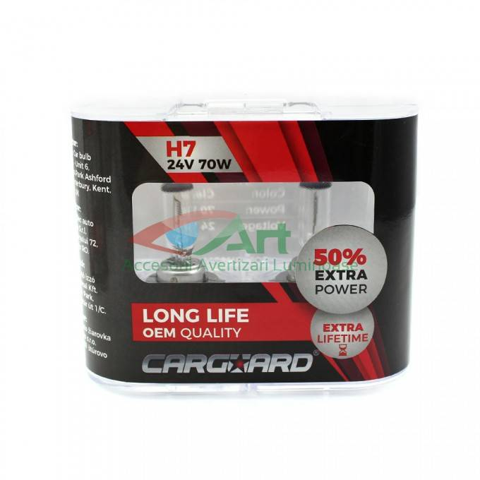 Set de 2 becuri H7 LONG LIFE 70W - Alb Xenon 24V [3]