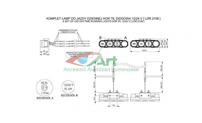 Set Proiectoare/Lumini de zi tip DRL LDR2106 [17]