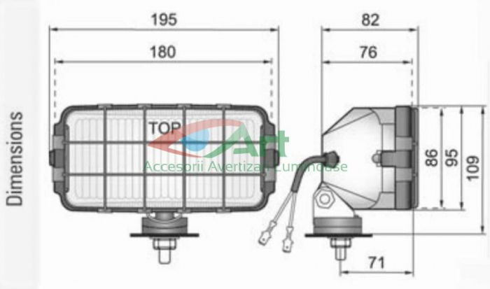 SET Proiector dreptunghiular faza lunga HP2 11047 [8]
